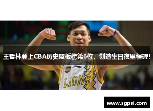 王哲林登上CBA历史篮板榜第6位，创造生日夜里程碑！